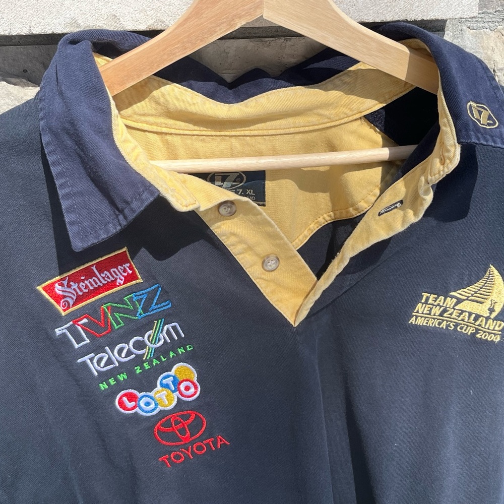 Vintage Line 7 Team New Zealand - America’s Cup 2000 - Long Sleeve Polo Shirt
